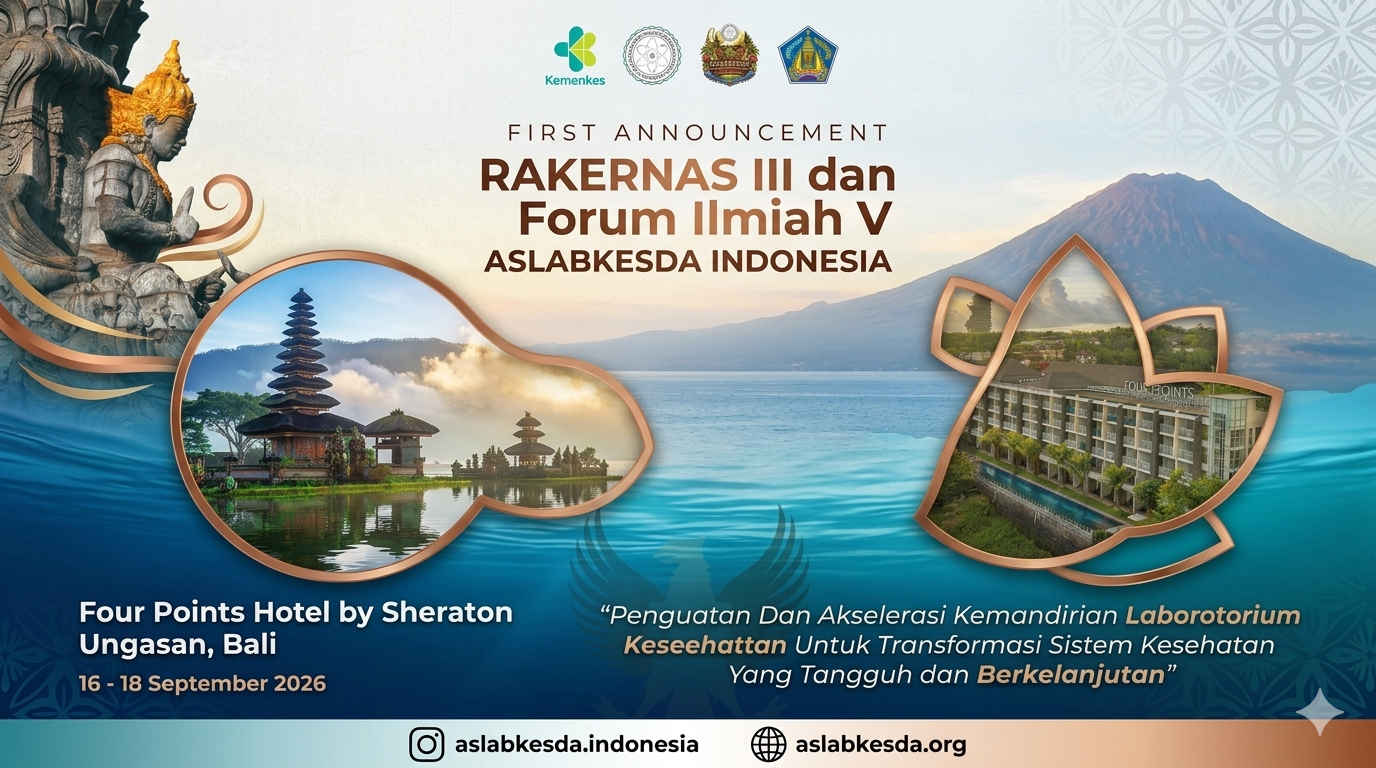 ASLABKESDA EXPO 2026 (Rakernas III, Forum Ilmiah V, dan Pameran Alat Laboratorium)